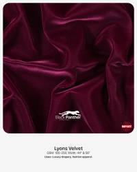 Imported Lyons Velvet Fabric 180-250 GSM | 44” & 58” Width | Luxury Drapery & Fashion Apparel  in Surat